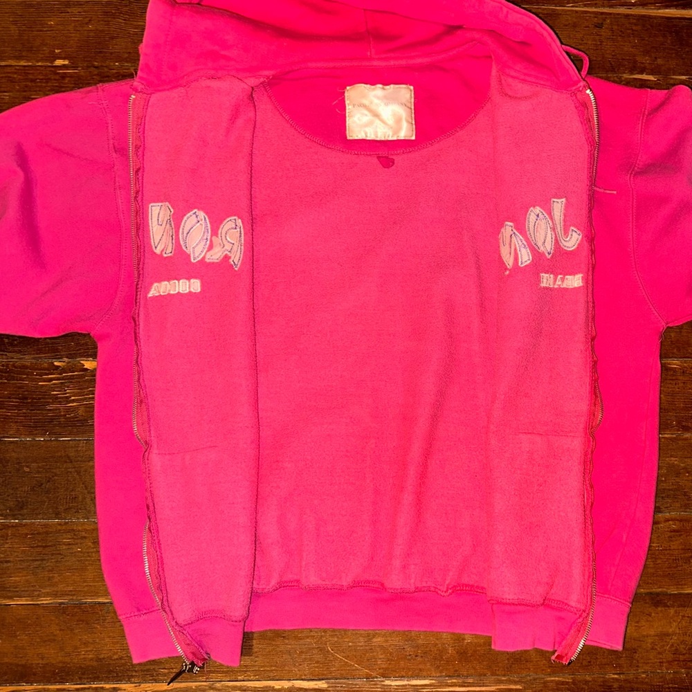 Ron Jon XL Women’s Pink and Purple Zipped Hoodie - Picture 6 of 7